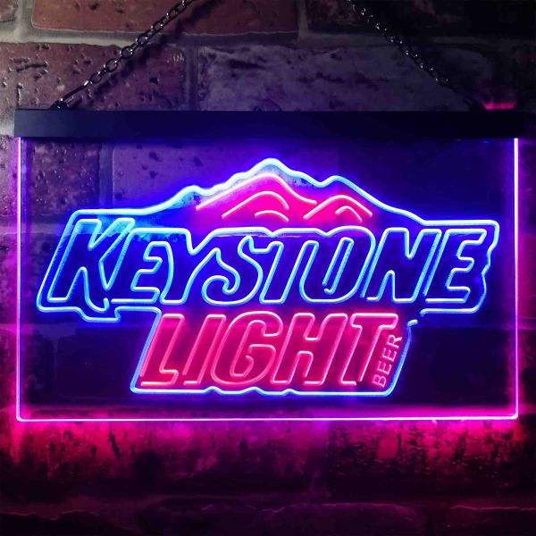 Keystone Light Logo Dual LED Neon Light Sign